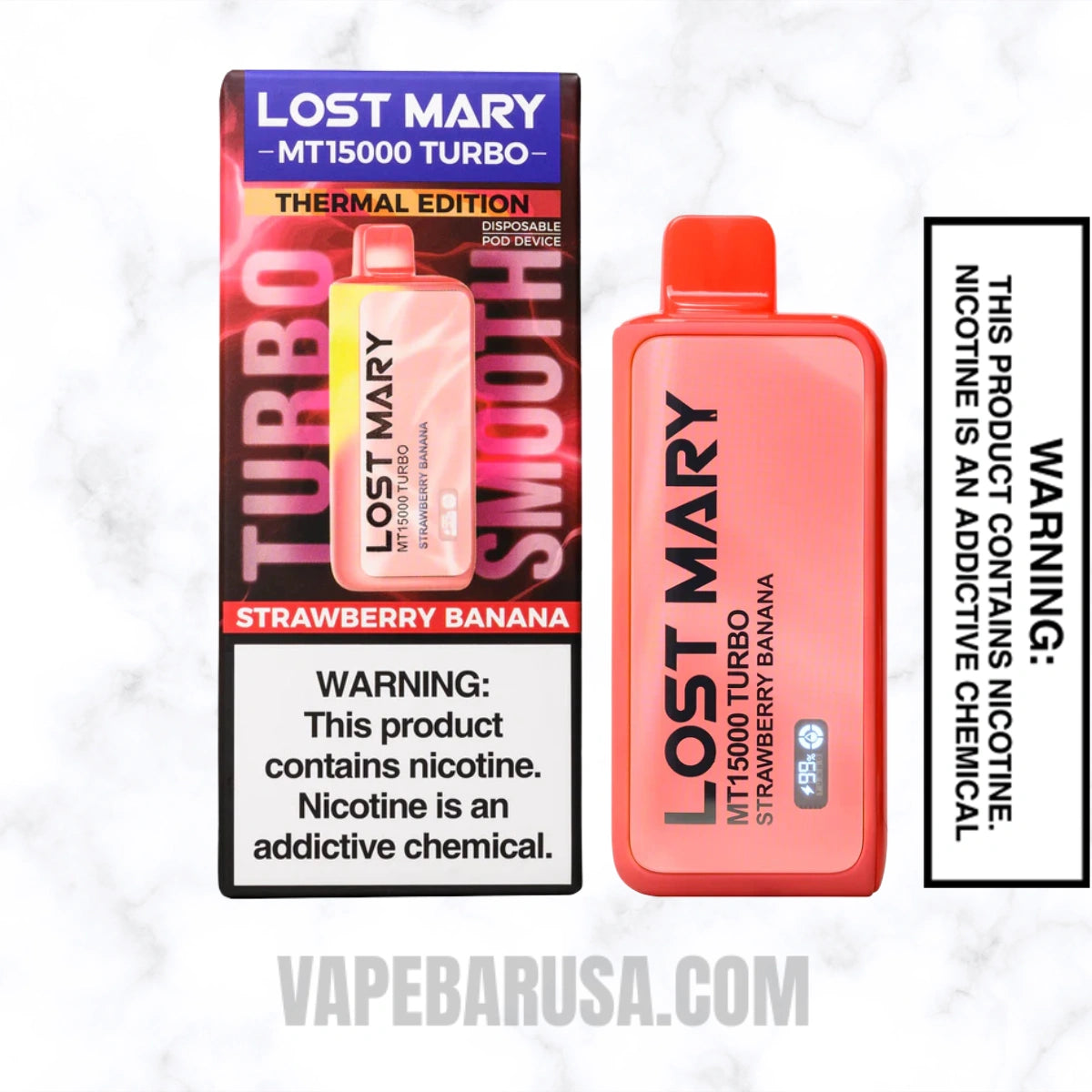 Strawberry Banana Lost Mary MT15000 Turbo Disposable Vape With Package Box 