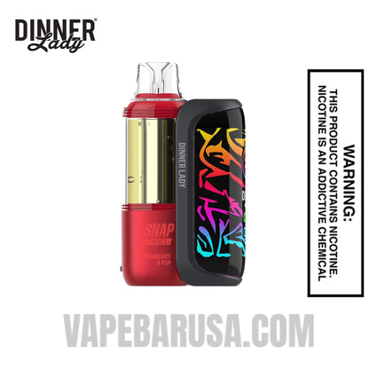 Strawberry B pop Dinner Lady Snap Pro 35K Disposable Vape Kit
