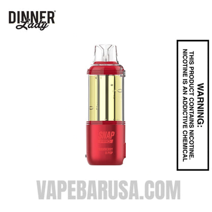 Strawberry B pop Dinner Lady Snap Pro 35K Disposable Vape Pod