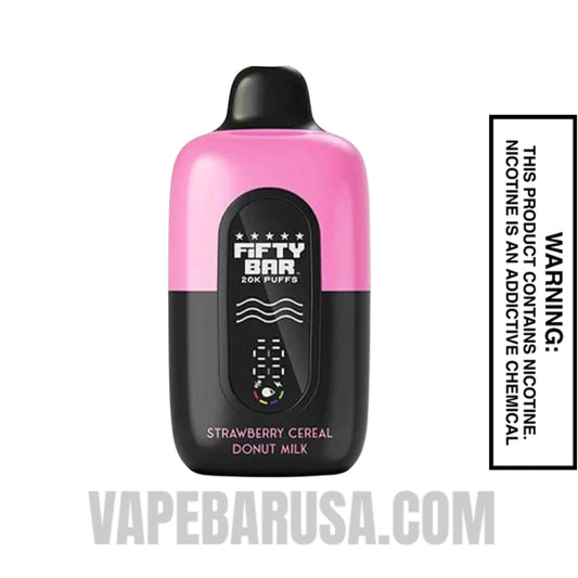 Strawberry Cereal Donut Milk Fifty Bar 20k Disposable Vape