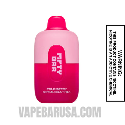 Strawberry Cereal Donut Milk Fifty Bar Disposable Vape 6500 Puffs