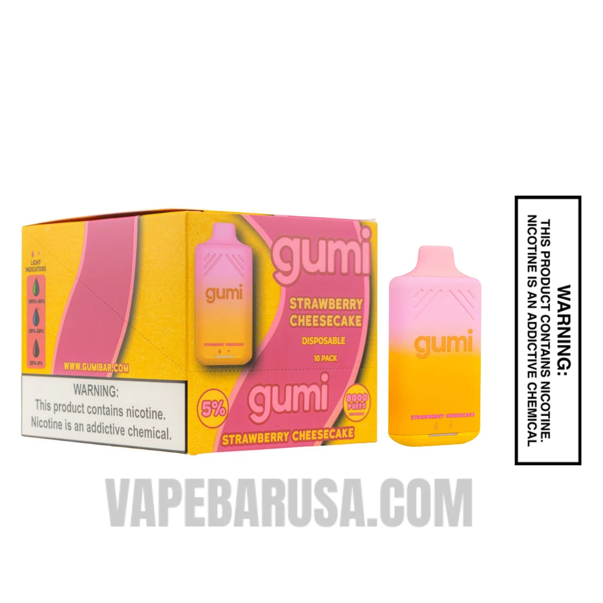 Strawberry Cheesecake Gumi Bar Disposable Vape 8000 Puffs 