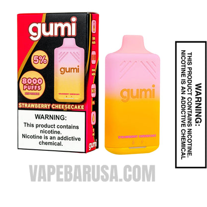 Strawberry Cheesecake Gumi Bar Disposable Vape 8000 Puffs With Package Box