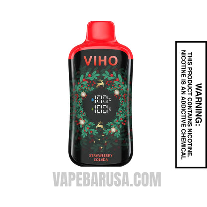 Strawberry Colada VIHO Supercharge Pro Christmas Disposable Vape