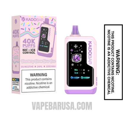 Strawberry Cream Snow Cone Kado Bar NI40K Ice-Nic Control Disposable Vape With Package Box