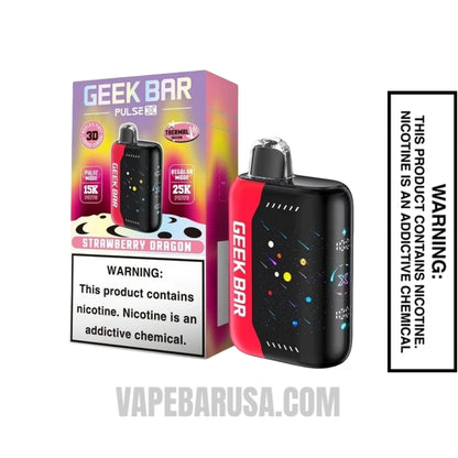 Strawberry Dragon Geek Bar Pulse X Disposable Vape With Package Box