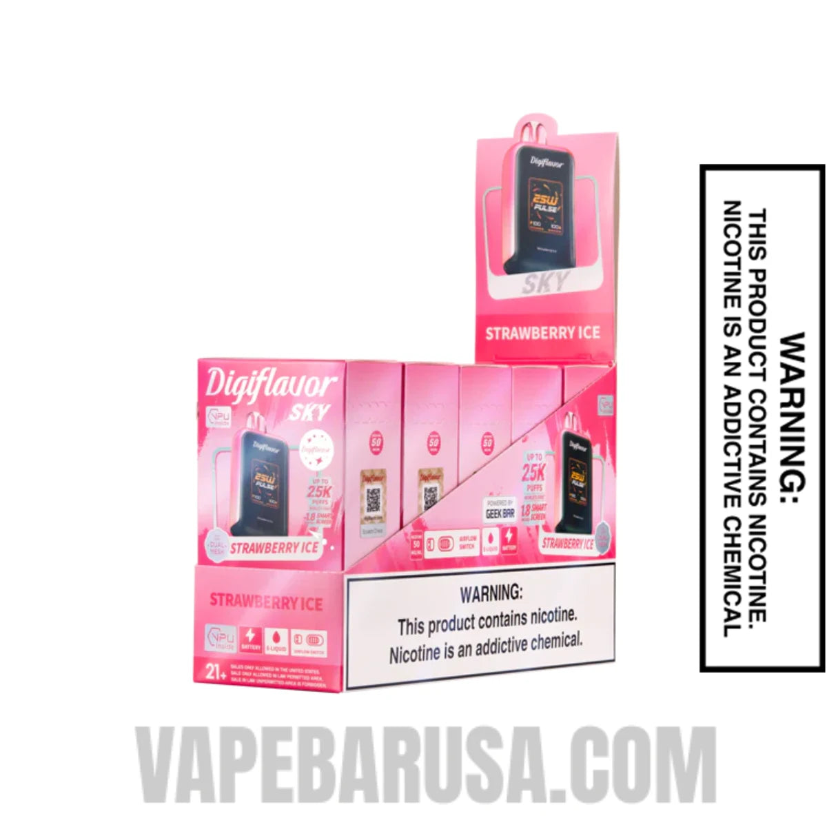 Strawberry Ice Digiflavor Sky 25K Vape With Bundle Pack
