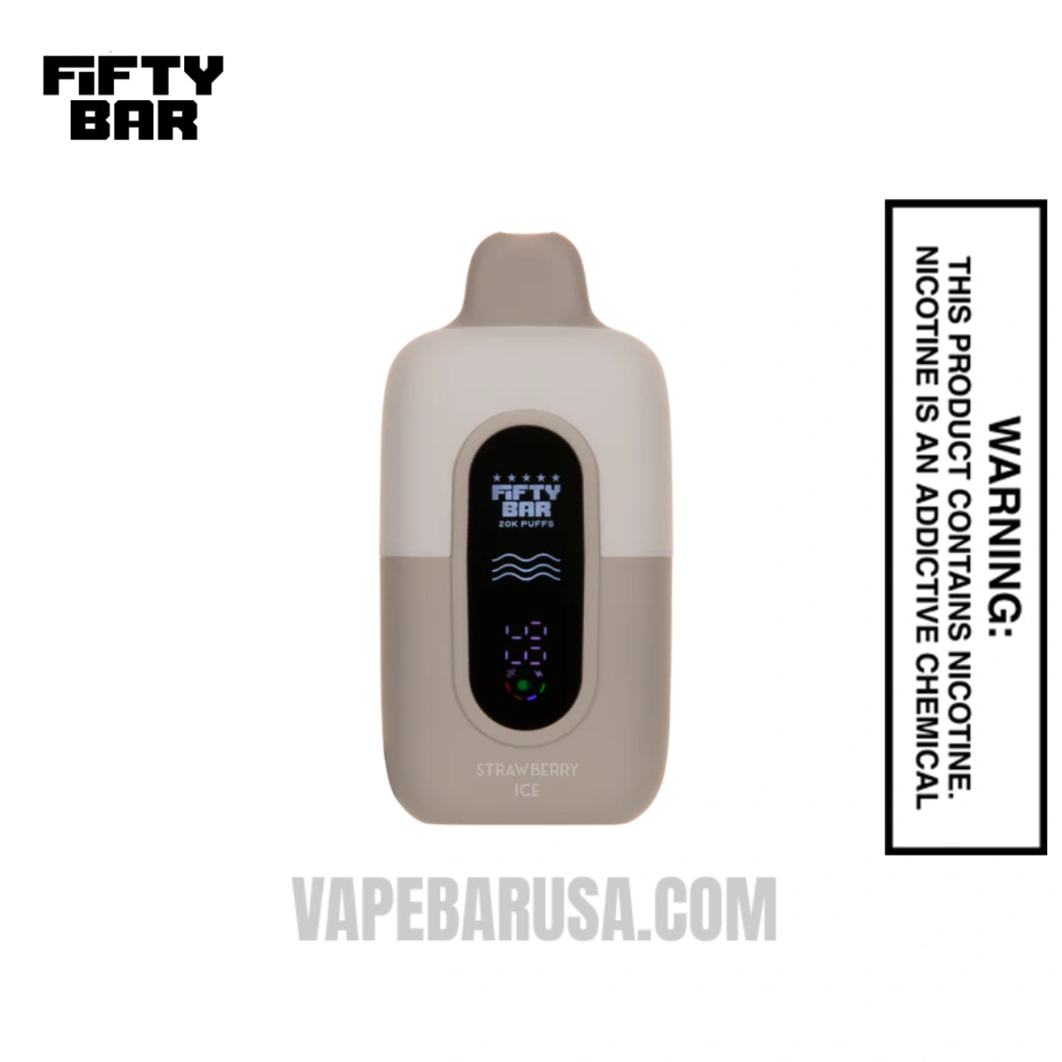 Strawberry Ice Fifty Bar 20K Texas Edition Disposable Vape
