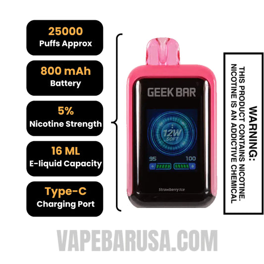 Strawberry Ice Geek Bar Skyview Disposable Vape