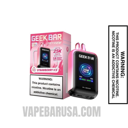 Strawberry Ice Geek Bar Skyview Disposable Vape With Package Box