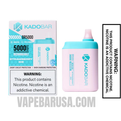 Strawberry Ice Kado Bar BR5000 Disposable Vape with Package Box