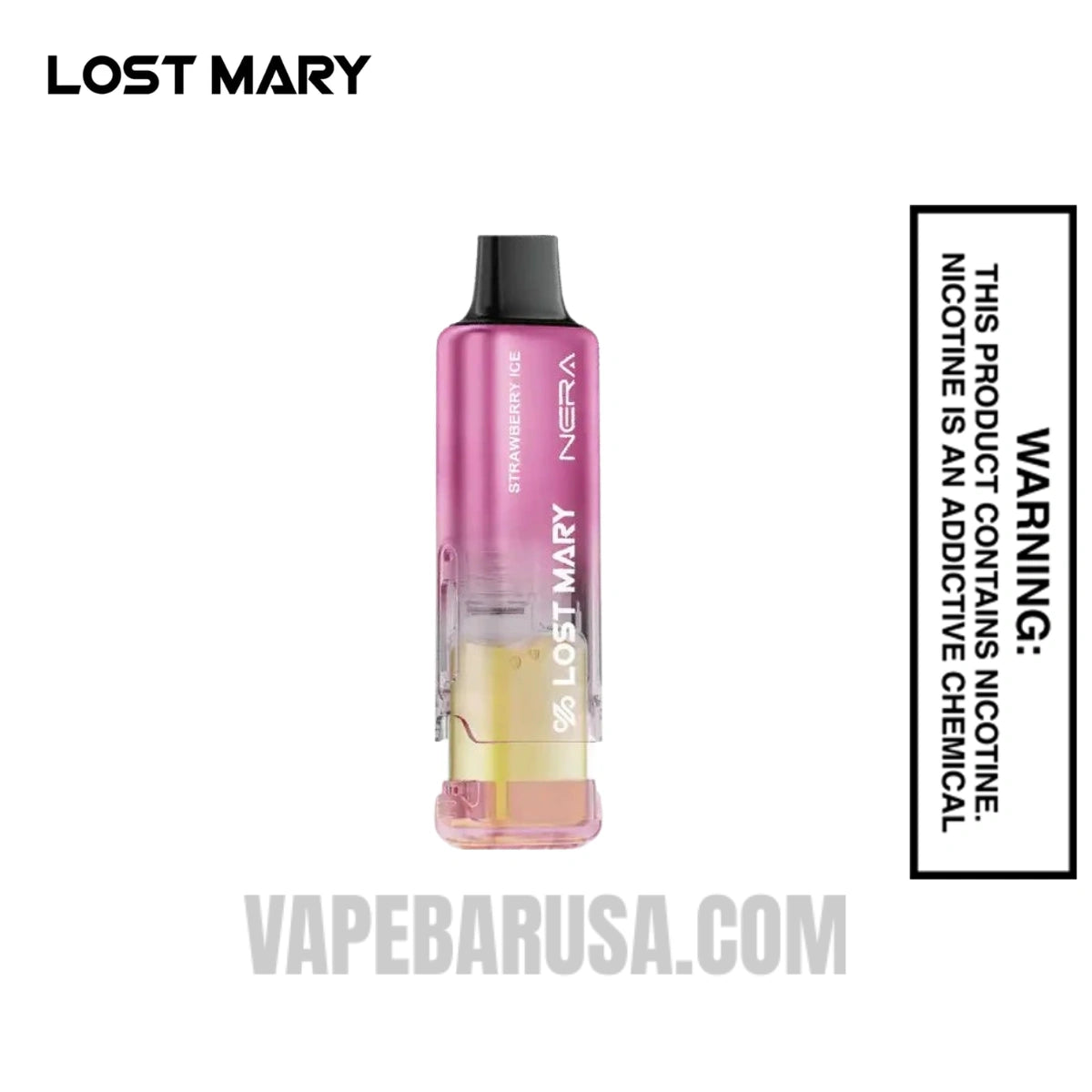 Strawberry Ice Lost Mary Nera Fullview 70K Disposable Vape Pod