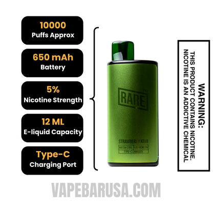 Strawberry Kiwi Rare Palm 10000 Disposable Vape Specifications
