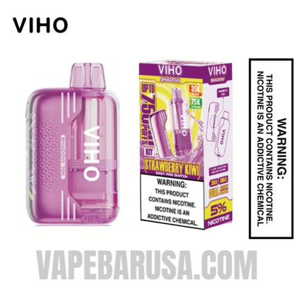 Strawberry Kiwi VIHO Shadow 75K Vape Kit With Packaging Box