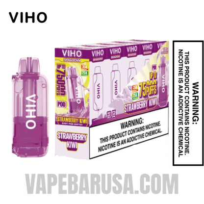 Strawberry Kiwi VIHO Shadow 75K Vape Pod With Bundle Pack