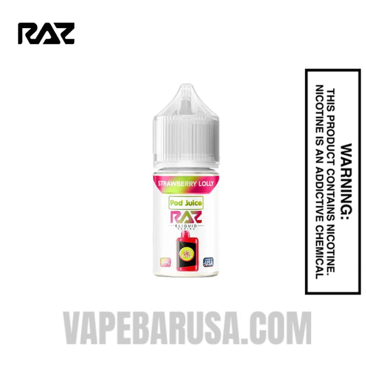 Strawberry Lolly Pod Juice X RAZ Salt Nic juice 30 ML