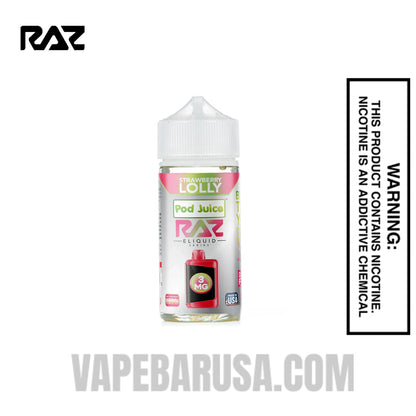 Strawberry Lolly Pod Juice X RAZ Vape Juice 100 ML