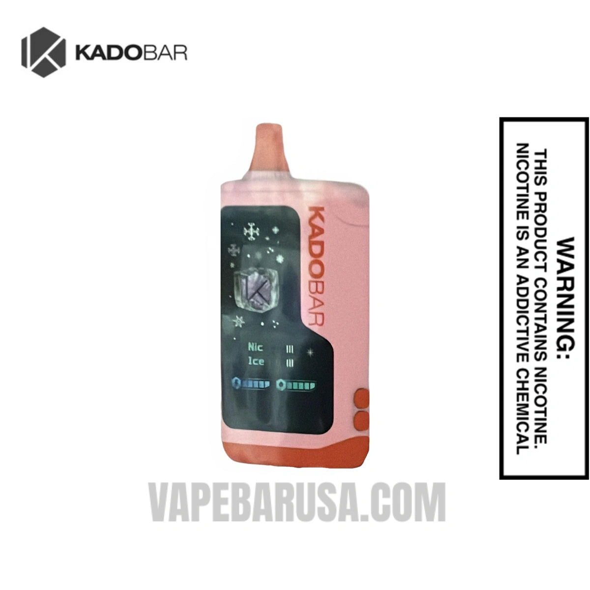 Strawberry Orange Freeze Kado Bar NI40000 Ice-Nic Control Disposable Vape 