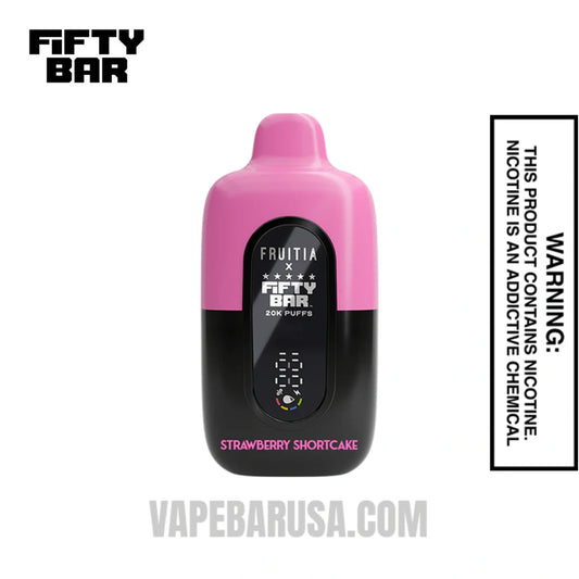 Strawberry Shortcake Fruitia X Fifty Bar 20K Disposable Vape