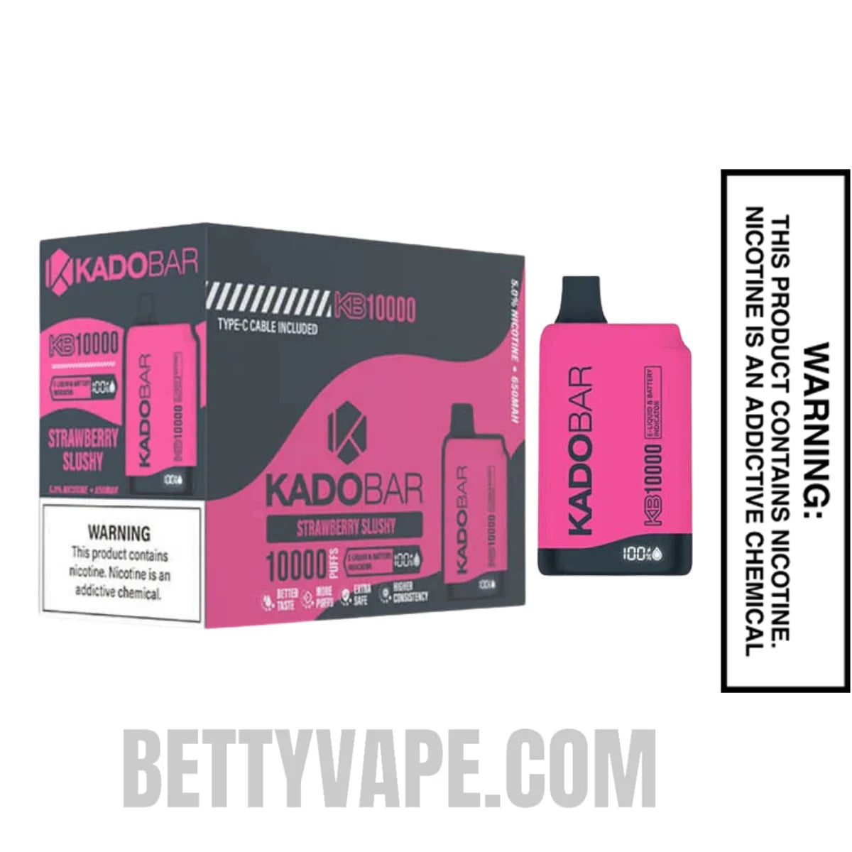 Strawberry Slushy Kado Bar KB10000 Disposable Vape With Bundle Pack