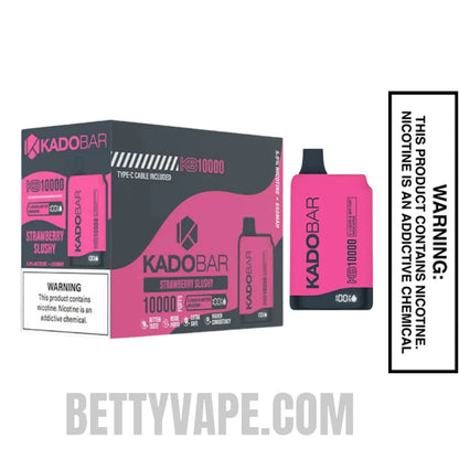 Strawberry Slushy Kado Bar KB10000 Disposable Vape With Bundle Pack