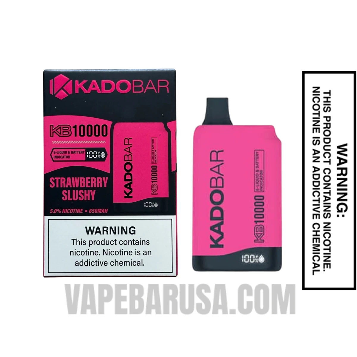 Strawberry Slushy Kado Bar KB10000 Disposable Vape With Package Box
