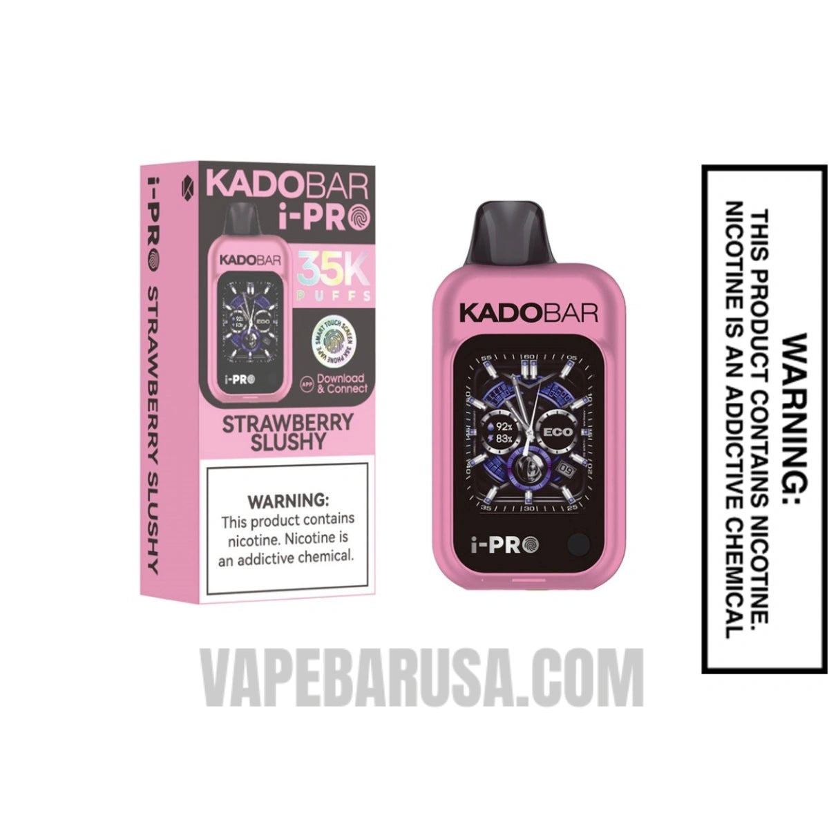 Strawberry  WSlushy Kado Bar i-Pro 35K Disposable Vape With Package Box