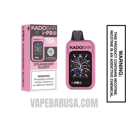 Strawberry  WSlushy Kado Bar i-Pro 35K Disposable Vape With Package Box