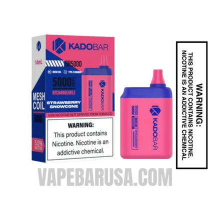 Strawberry Snowcone Kado Bar BR5000 Disposable Vape with Package Box