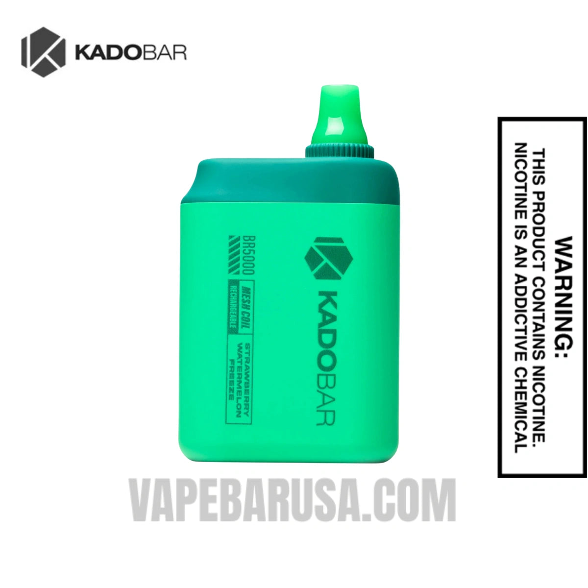 Strawberry Watermelon Freeze Kado Bar BR5000 Zero Nicotine Disposable Vape