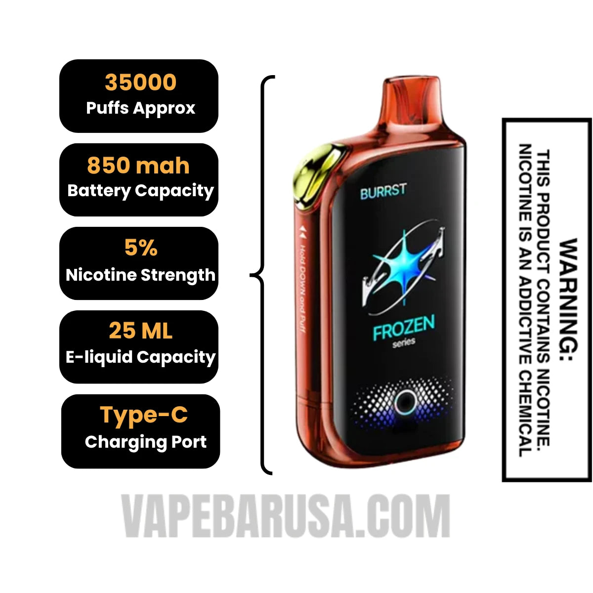 Strawberry Banana Fasta Burrst 35000 (Frozen Series) Vape