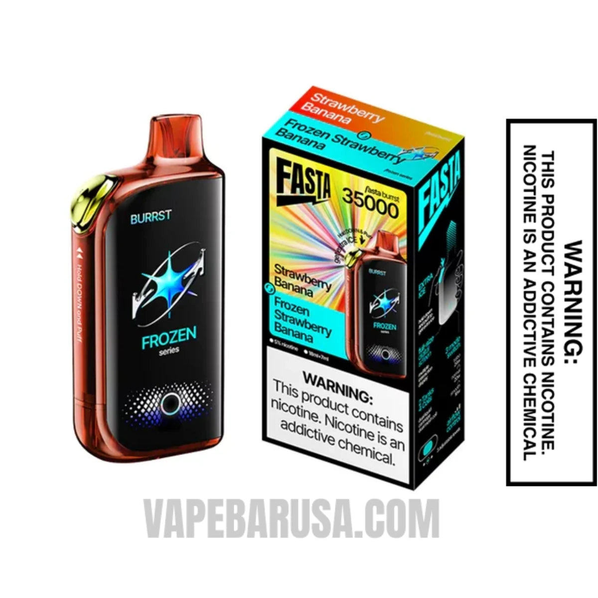 Strawberry Banana Fasta Burrst 35000 (Frozen Series) Vape