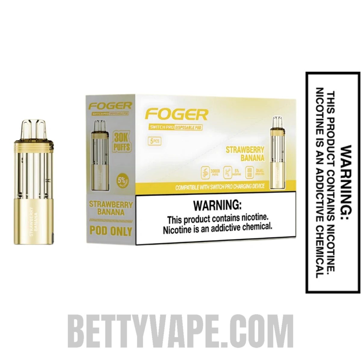 Strawberry Banana Foger Switch Pro 30K Disposable Pod With Bundle Box