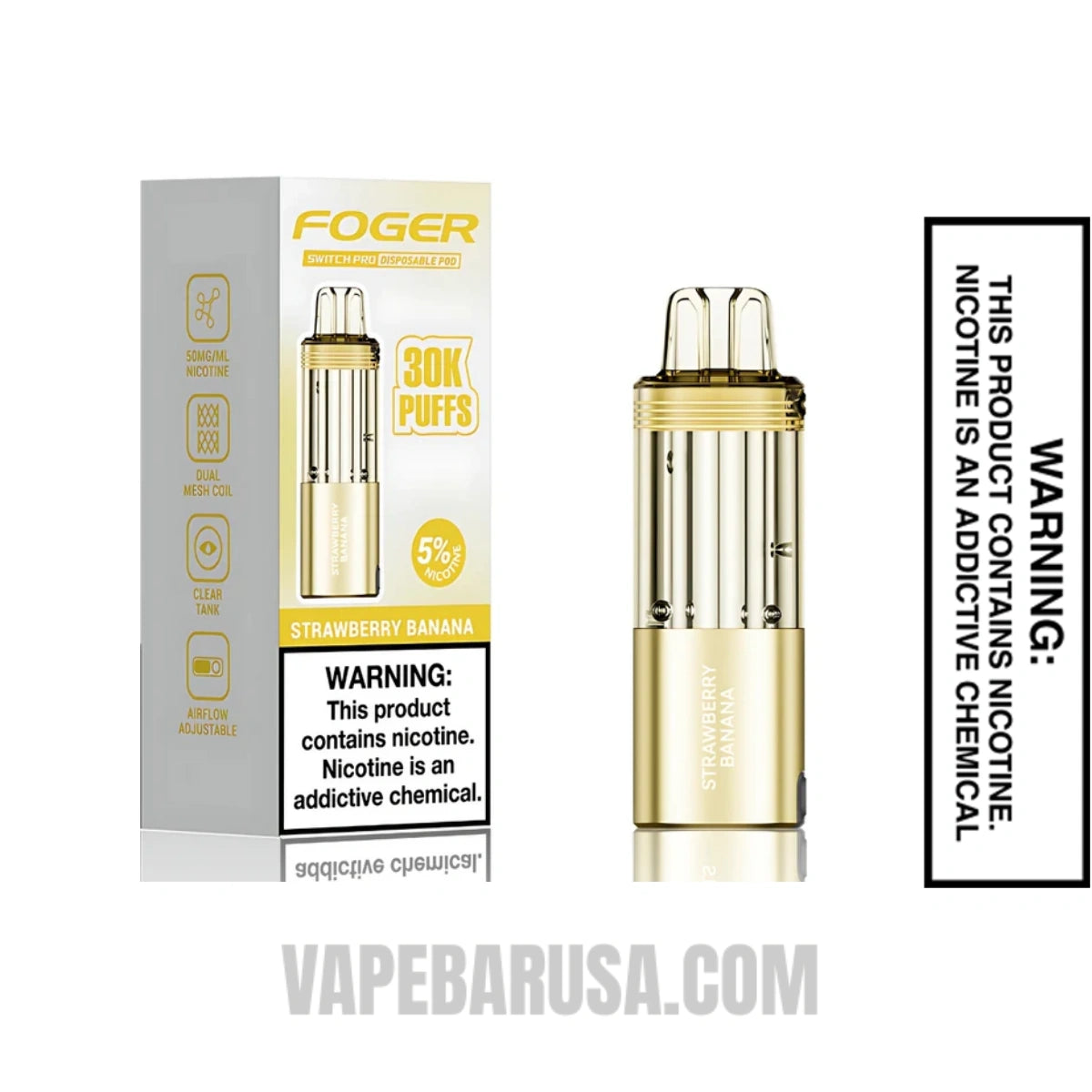 Strawberry Banana Foger Switch Pro 30K Disposable Pod With Package Box