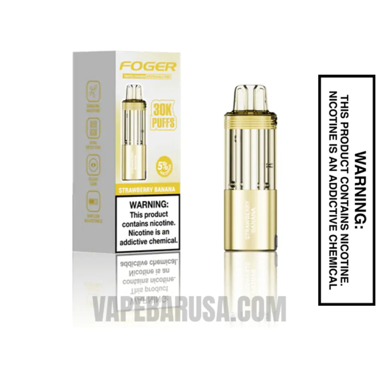 Strawberry Banana Foger Switch Pro Disposable Vape Kit with Package Box