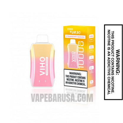 Strawberry Banana VIHO Turbo Vape 10000 Puffs With Package Box