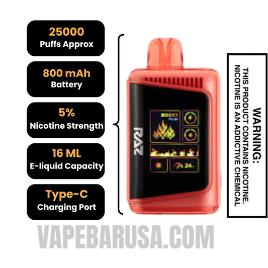Strawberry Burst RAZ DC25000 Disposable Vape
