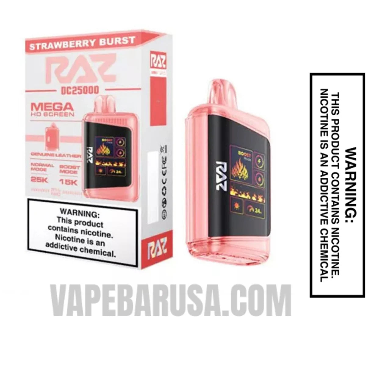 Strawberry Burst RAZ DC25000 Disposable With Package Box