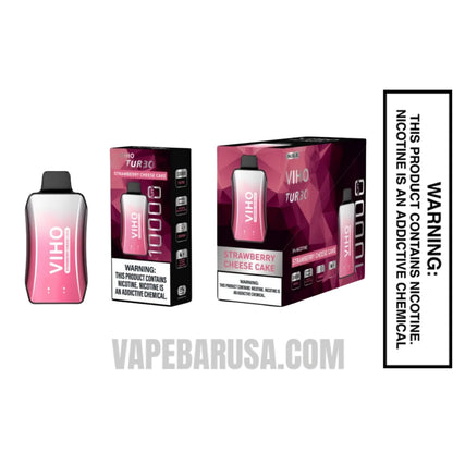 Strawberry Cheese Cake VIHO Turbo Vape 10000 Puffs With Bundle Pack