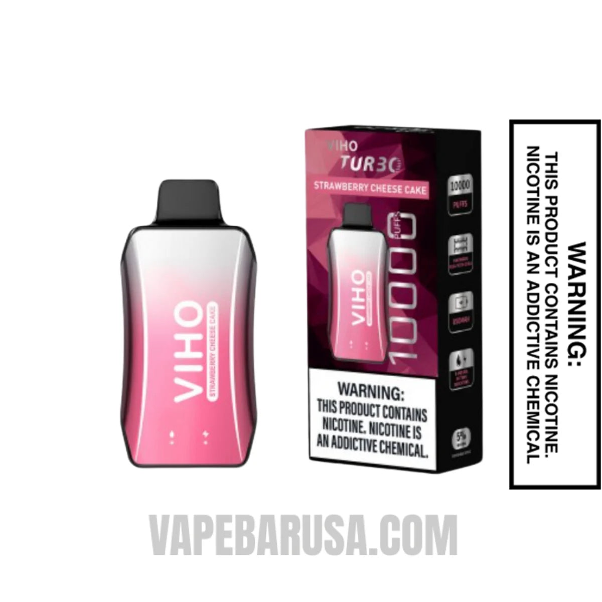 Strawberry Cheese Cake VIHO Turbo Vape 10000 Puffs With Package Box