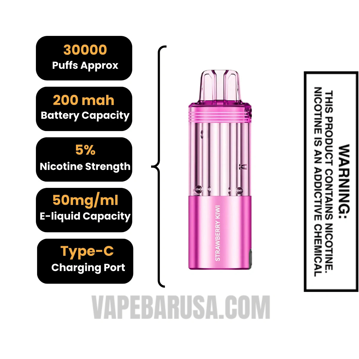 Strawberry Kiwi Foger Switch Pro 30K Disposable Pod Specifications