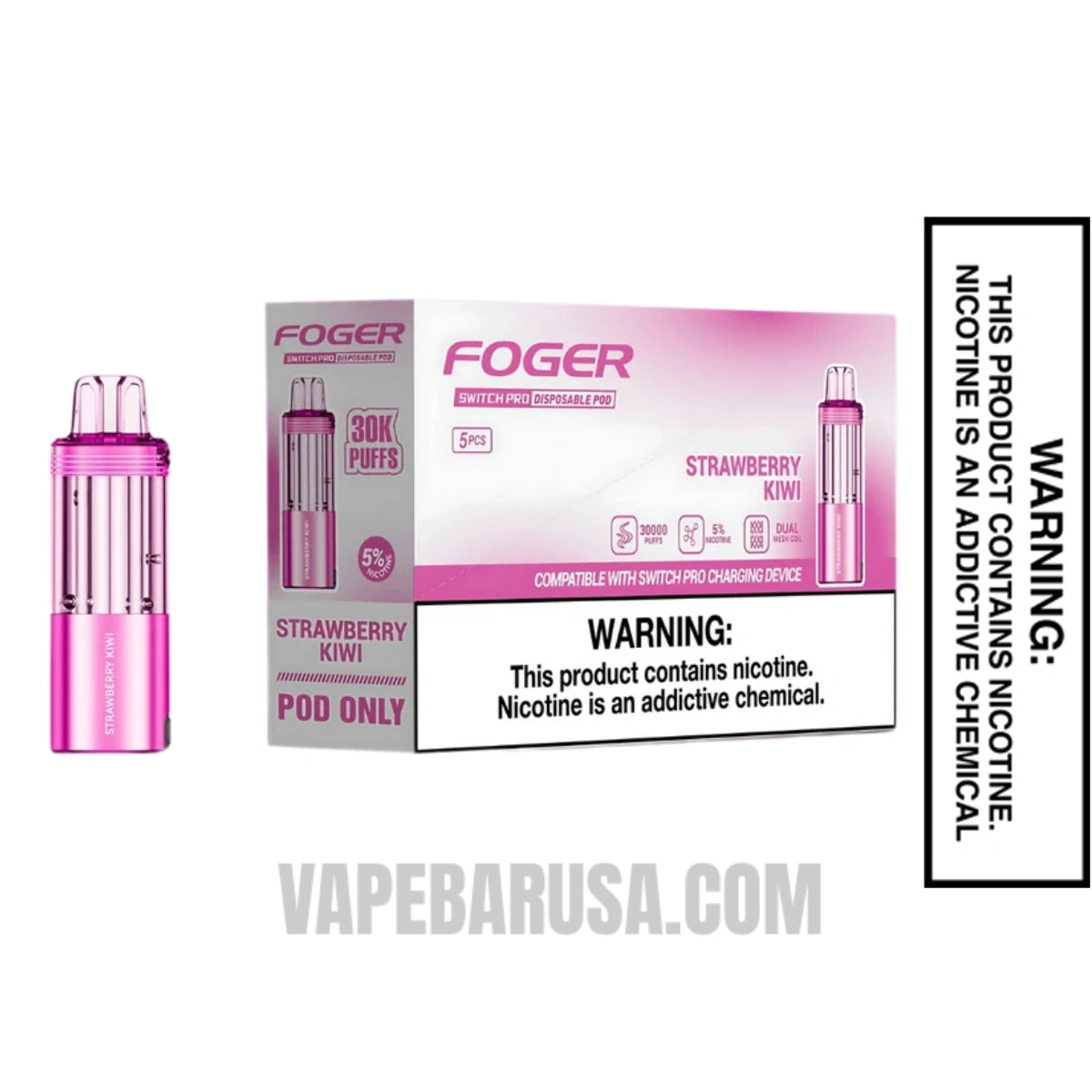 Strawberry Kiwi Foger Switch Pro 30K Disposable Pod With Bundle Box
