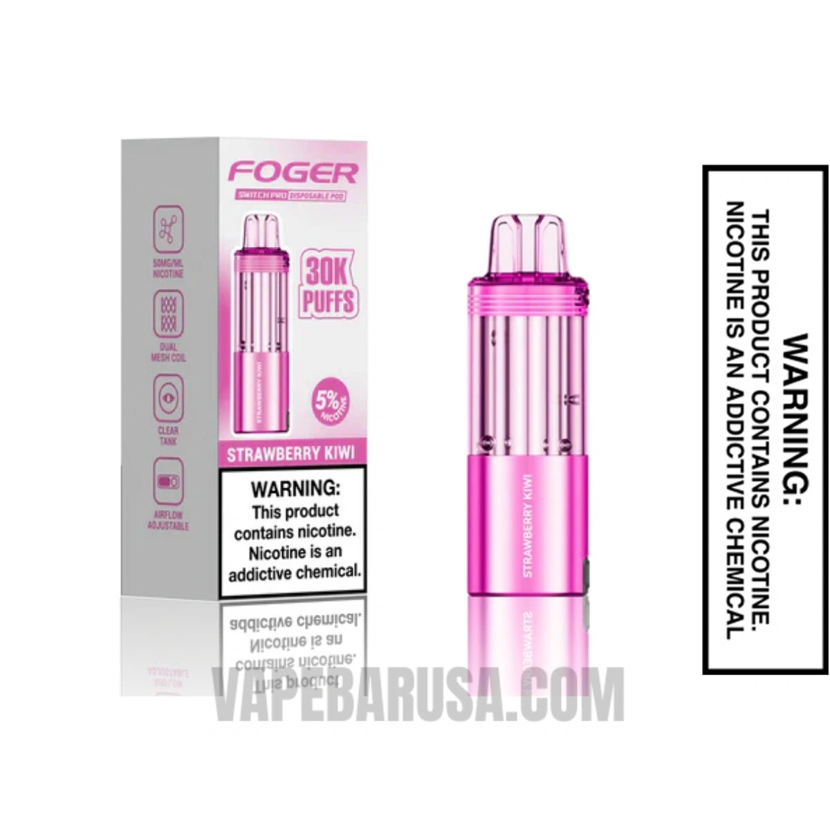 Strawberry Kiwi Foger Switch Pro 30K Disposable Pod with Package Box
