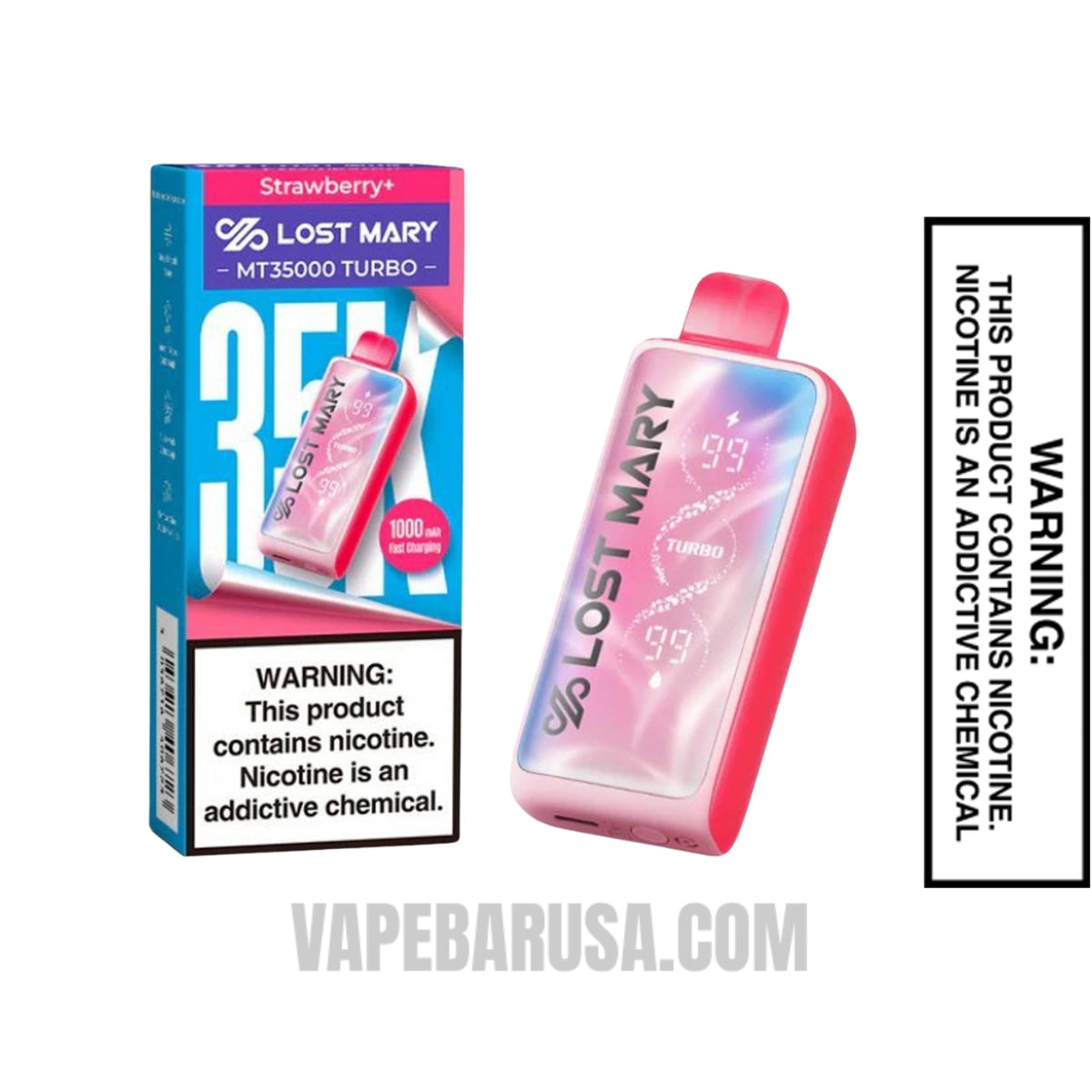 Strawberry Lost Mary MT35000 Disposable Vape with Package Box 