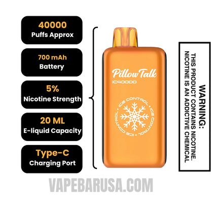 Strawberry Mango Pillow Talk IC40000 Disposable Vape