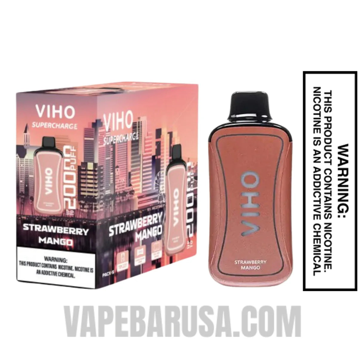 Strawberry Mango VIHO Supercharge 20000 Puffs Vape With Bundle Pack