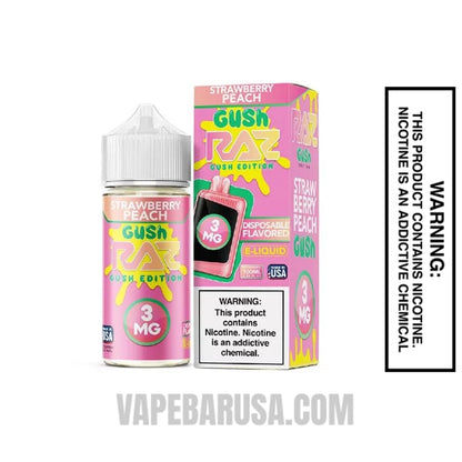 Strawberry Peach Gush RAZ Vape Juice 100 ML With Package Box