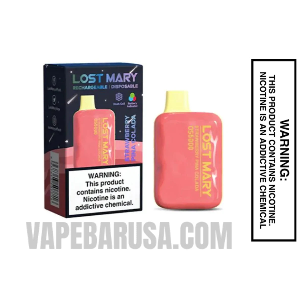 Strawberry Pina Colada Lost Mary OS5000 Disposable Vape With Package Box