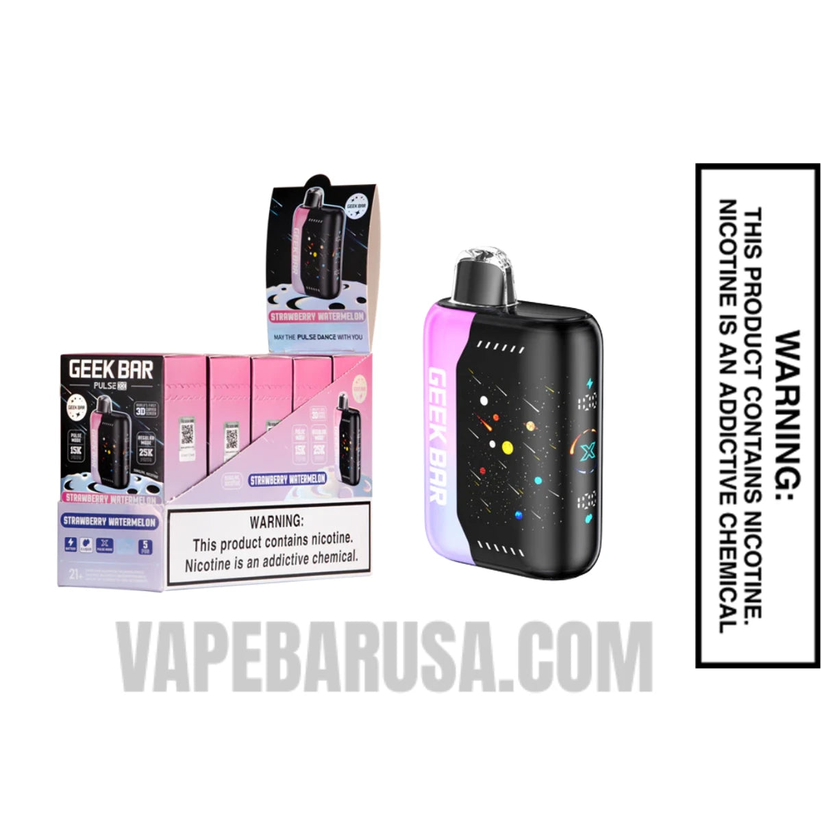 Strawberry Watermelon Geek Bar Pulse X Disposable Vape with Bundle Pack