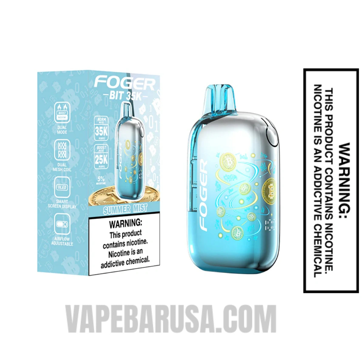 Summer Mist Foger Bit 35K Disposable Vape With Package Box